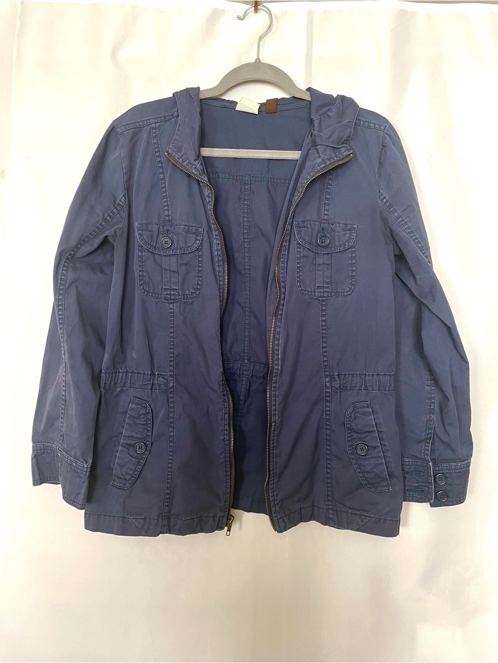 Sonoma Casual Navy Utility Jacket with Hood